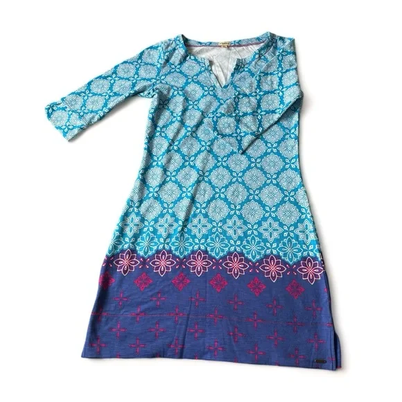 Hatley ‘Lucy’ style cotton summer dress with 3/4 sleeves and v-neck collar - Picture 2 of 13